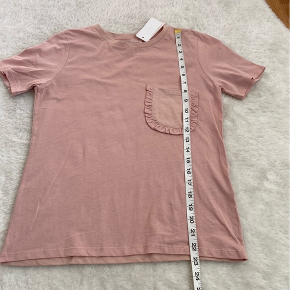 Philosophy, Women's Short Sleeve Chest Pocket Ruffle Detail, Pink, Size S - Picture 5 of 8